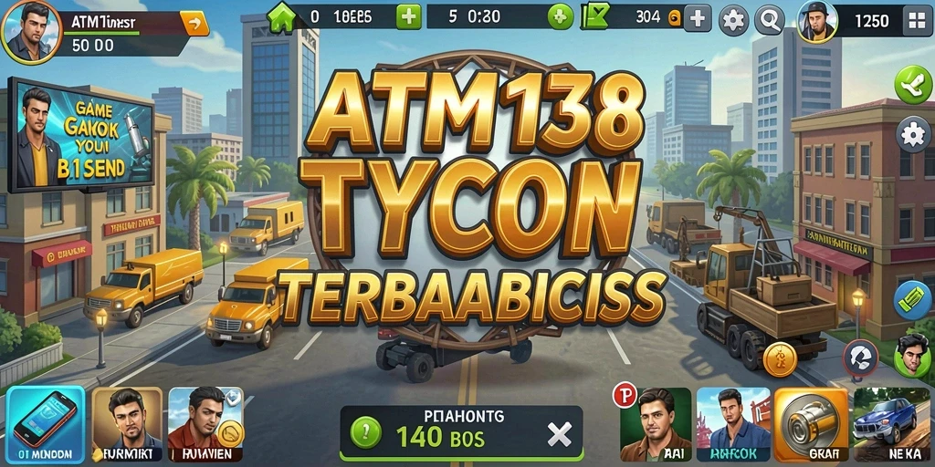 Screenshot gameplay ATM138 yang menunjukkan interaksi bisnis yang menarik.