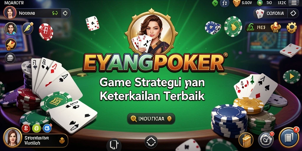 Tampilan antarmuka game <strong>EYANGPOKER</strong> dengan pemain yang sedang berkompetisi.