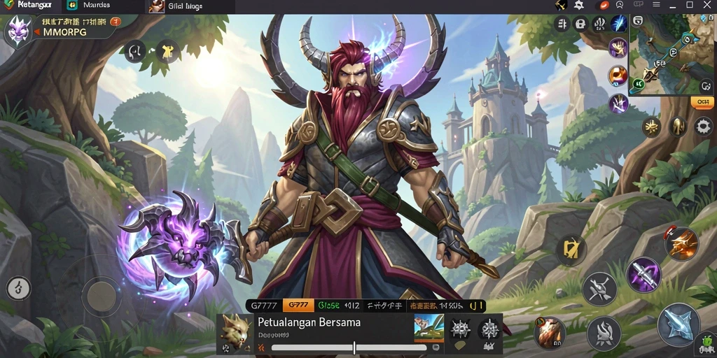 Screenshot GF777 menampilkan aksi seru dalam gameplay MMORPG.