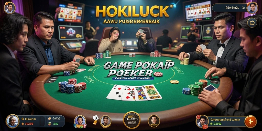 Screenshot utama HOKILUCK menampilkan permainan Poker yang menarik dan interaktif.