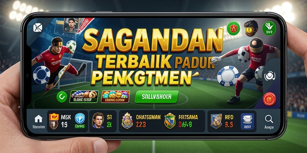 Tampilan screenshot KAGANDAN yang menunjukkan antarmuka pengguna taruhan olahraga.