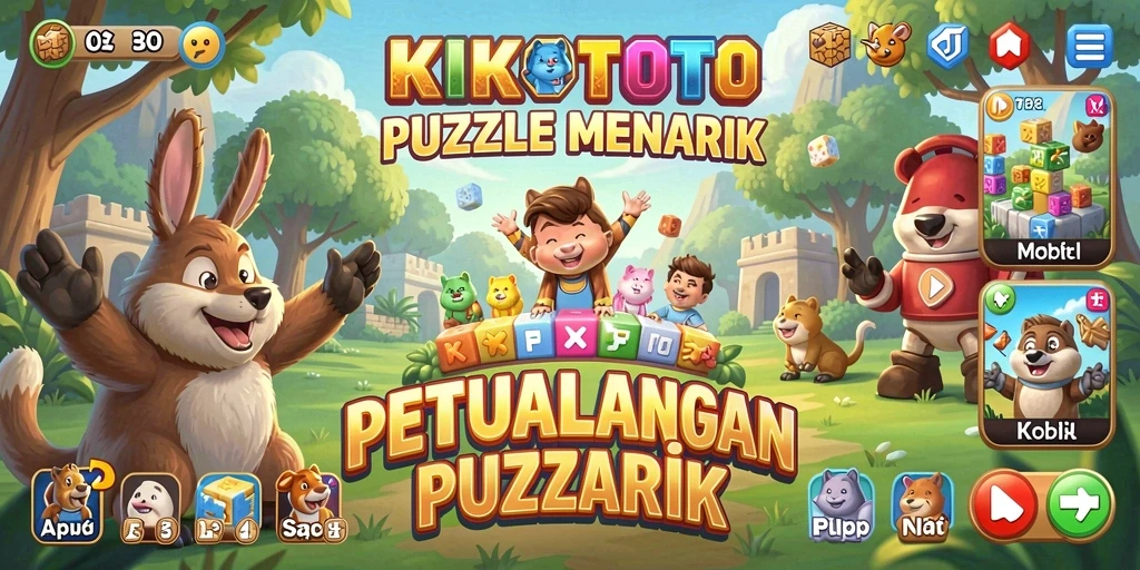 Tampilan gameplay KIKOTOTO dengan teka-teki yang menantang.