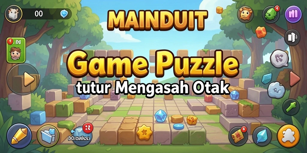 Tampilan gameplay MAINDUIT yang menantang dan menarik.