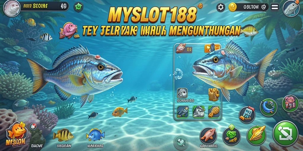 Screenshot gameplay MYSLOT188 yang menampilkan aksi seru Tembak Ikan.