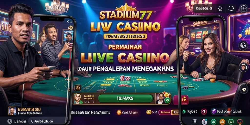 Tampilan gameplay STADIUM77 yang mendebarkan di Live Casino.
